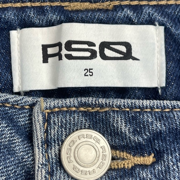 RSQ Dark Blue Flare Jeans, Patch Front Pockets – Size 25 - Picture 9 of 12